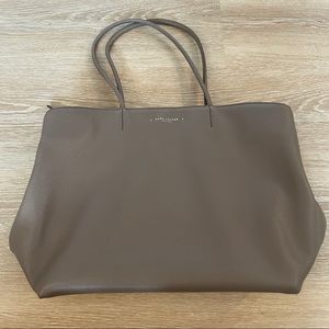 Marc Jacobs Leather Tote Bag Taupe